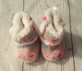 0-3 Months Furry Knitted Boots