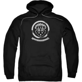 1930s Crest Emblem Adult 25% Poly Hooded Sweatshirt