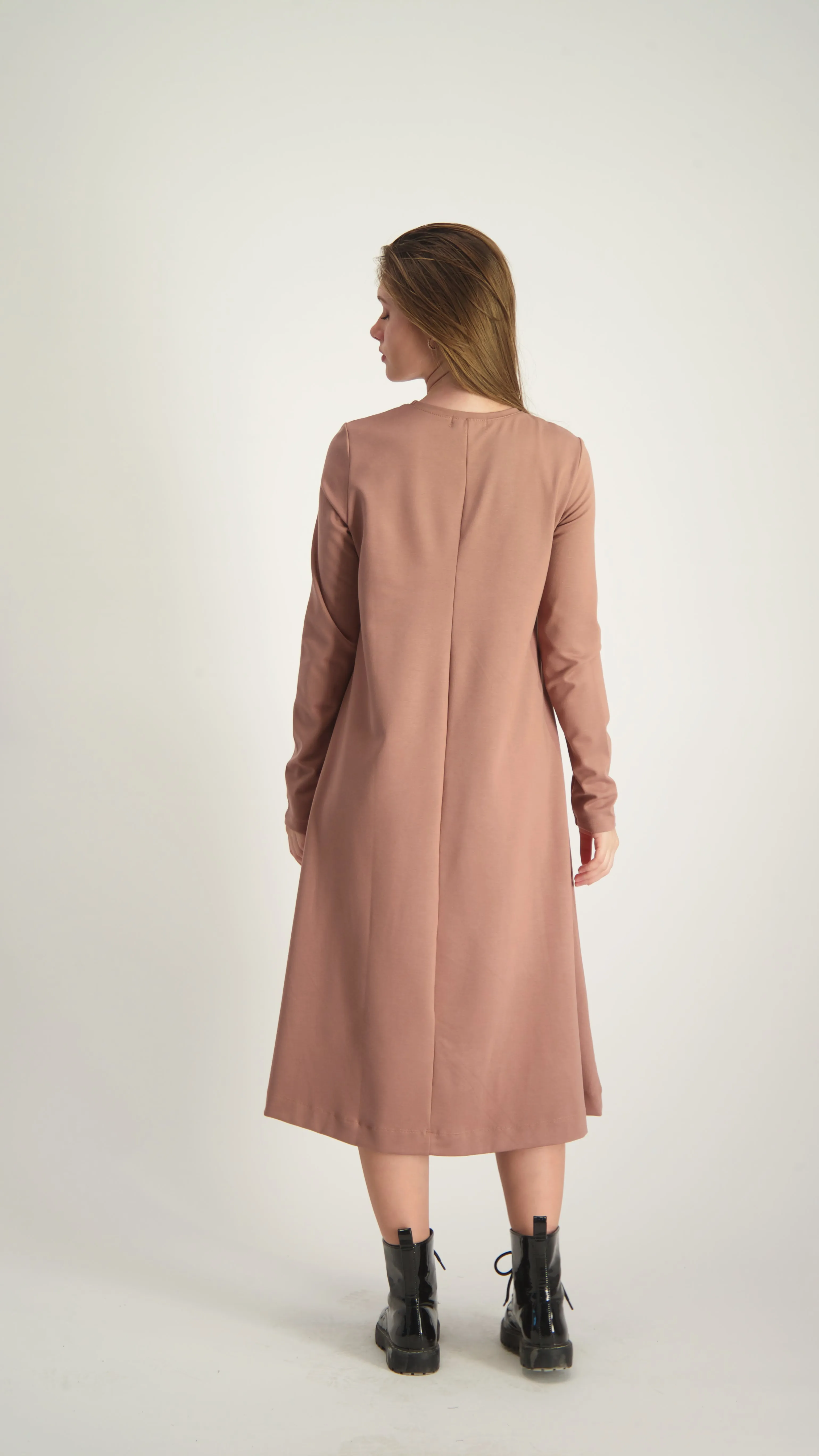 A-Line Cotton Dress / Camel