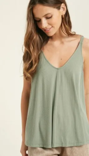 A-LINE RIBBED TANK