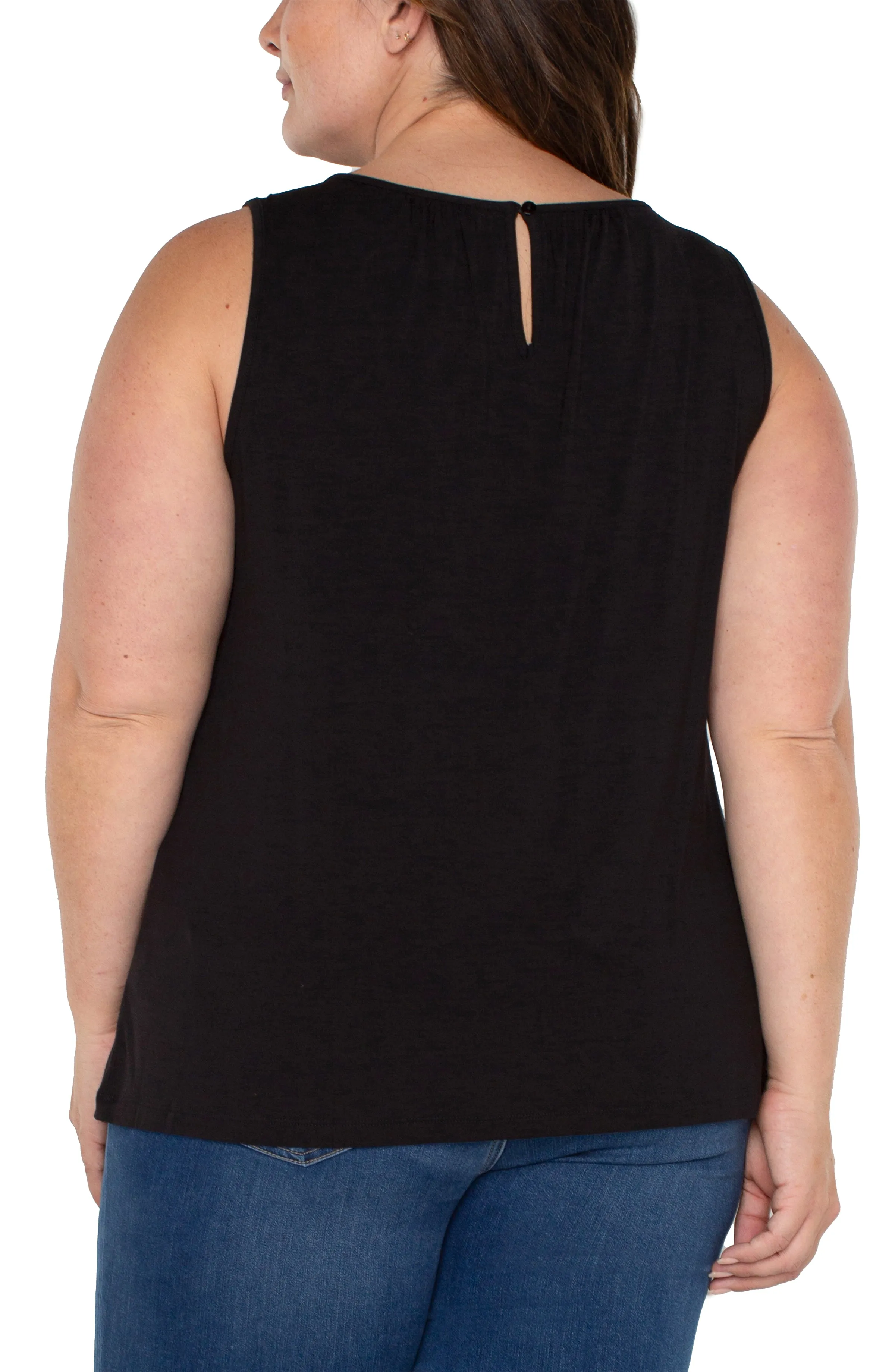 A-LINE SLEEVELESS KNIT TOP