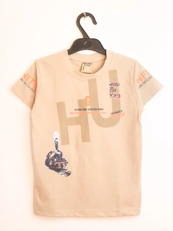 AJ Boys T-Shirt 2.5Yrs - 8 Yrs HU Fawn