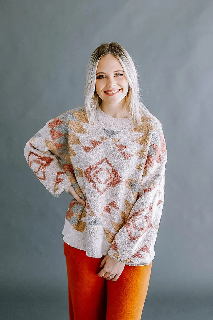 Allie Fuzzy Aztec Sweater