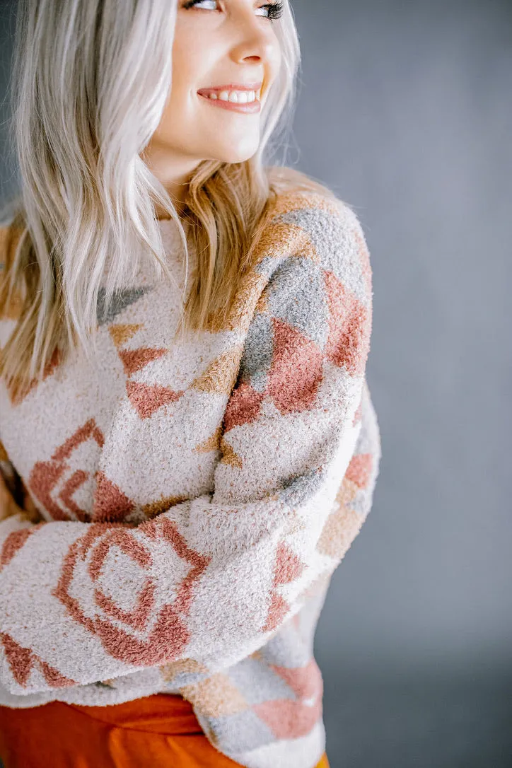 Allie Fuzzy Aztec Sweater