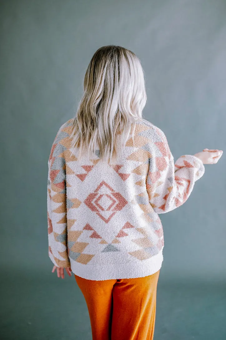 Allie Fuzzy Aztec Sweater