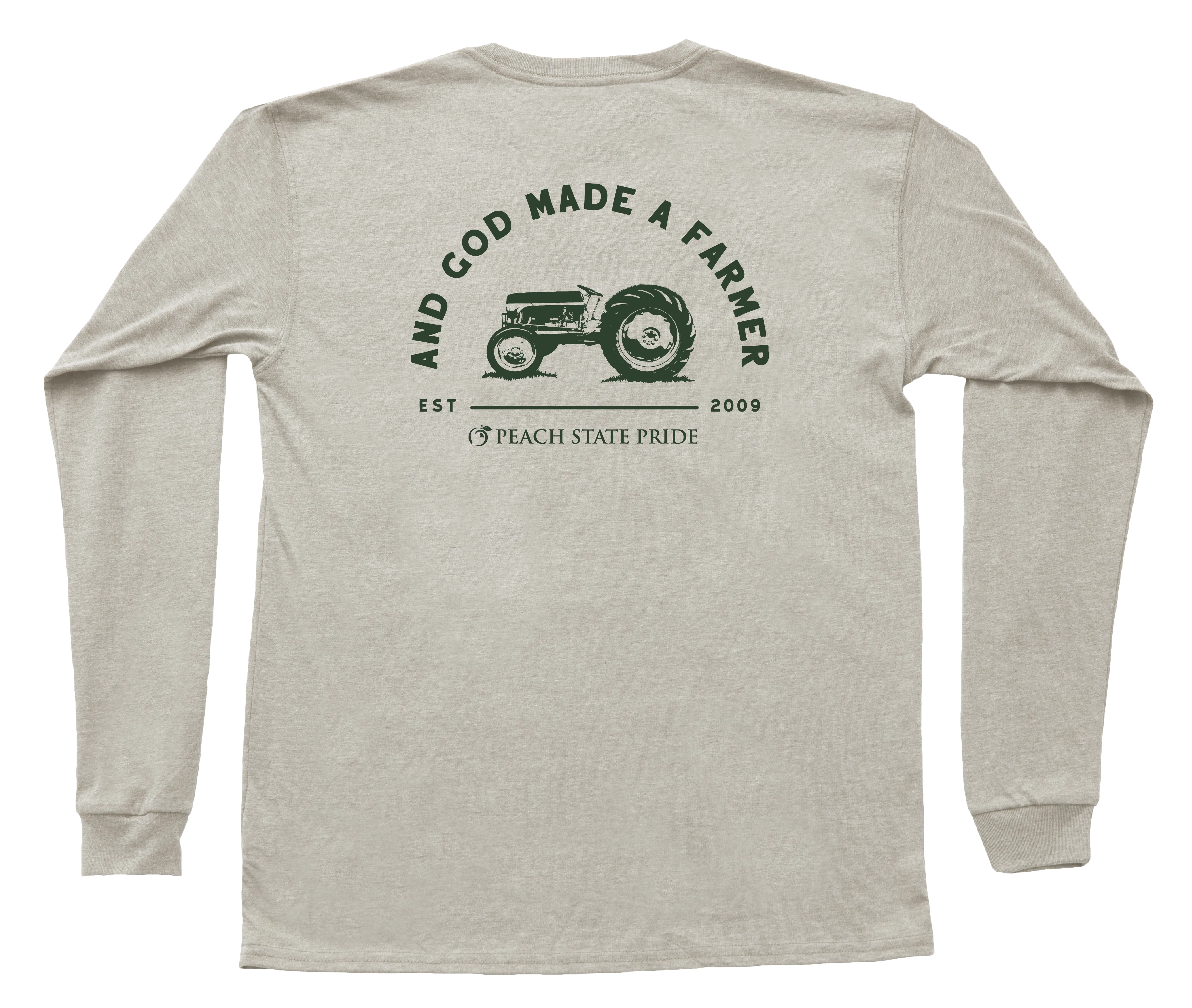 And God Made A Farmer Long Sleeve Pocket Tee