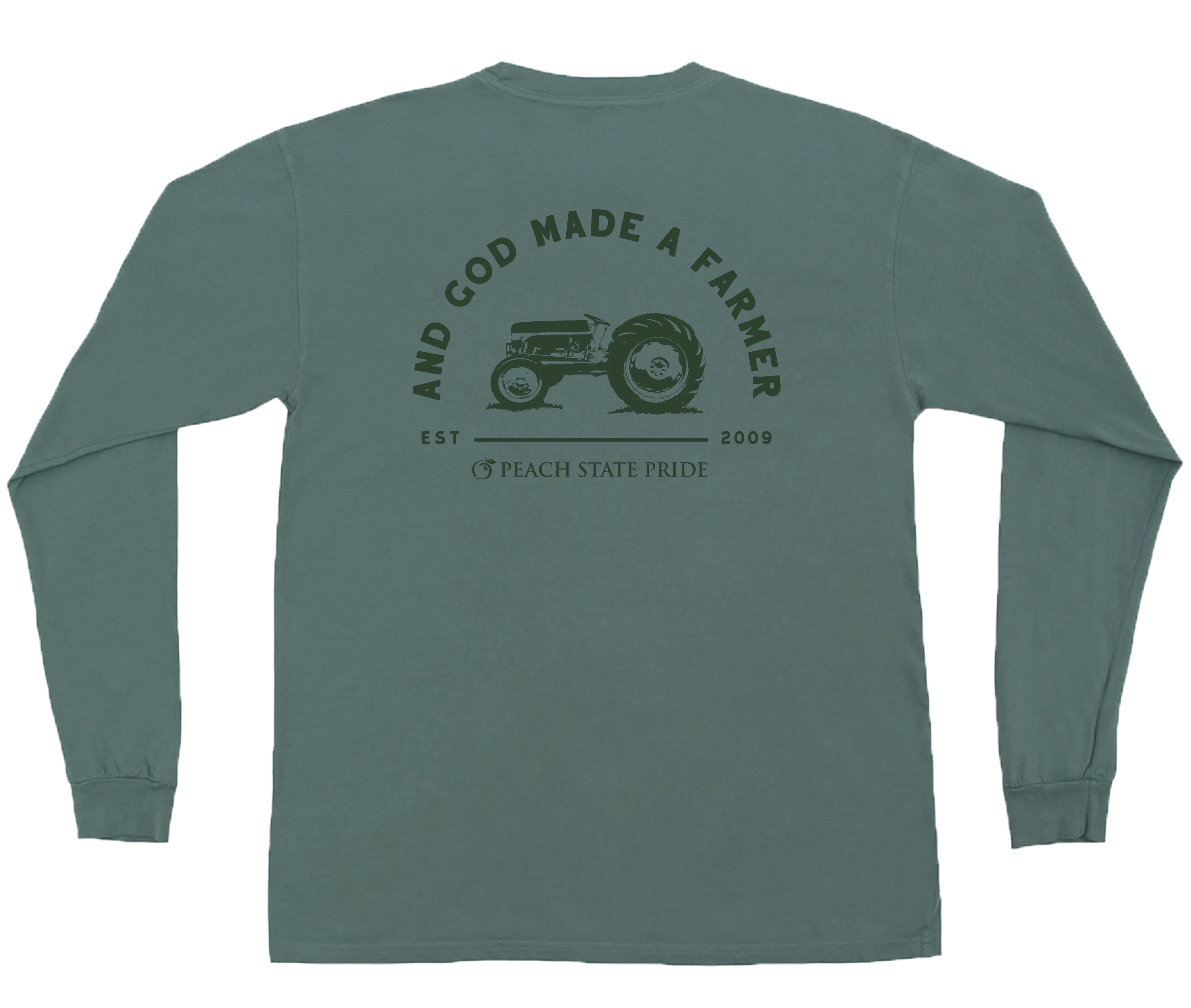 And God Made A Farmer Long Sleeve Pocket Tee