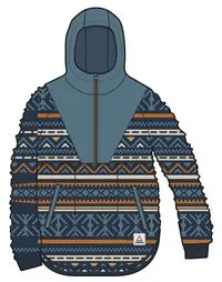 Beaumont Recycled Sherpa Hooded Fleece - Homespun Stripe Navy