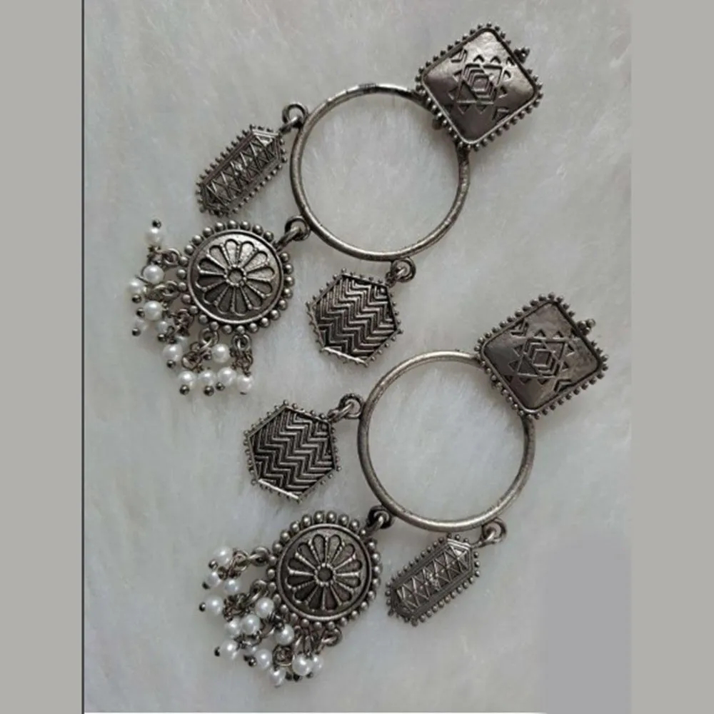 Bhavi Jewels Oxidized Plated Dangler Earrings