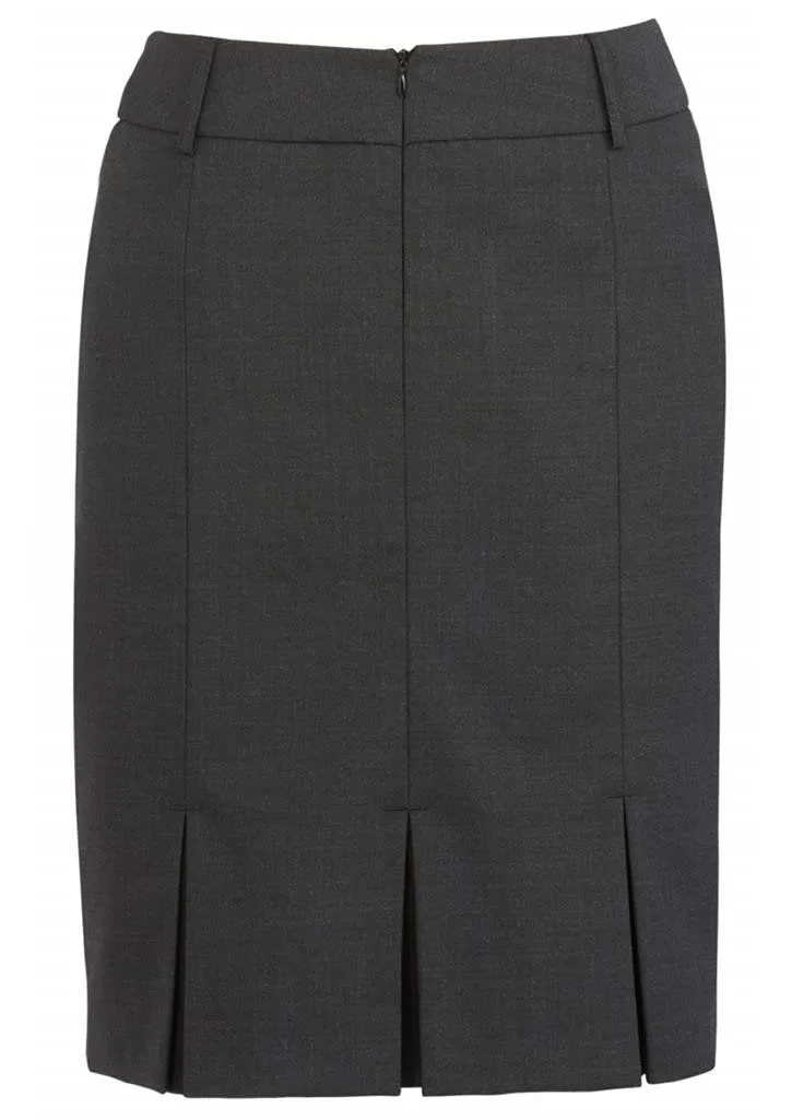 Biz Corporates Womens Comfort Wool Stretch Multi-Pleat Skirt (24015)