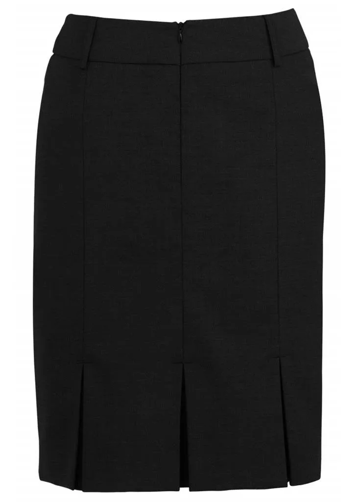 Biz Corporates Womens Comfort Wool Stretch Multi-Pleat Skirt (24015)