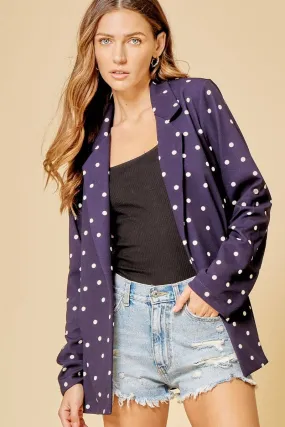 Boyfriend Polka Dot Blazer