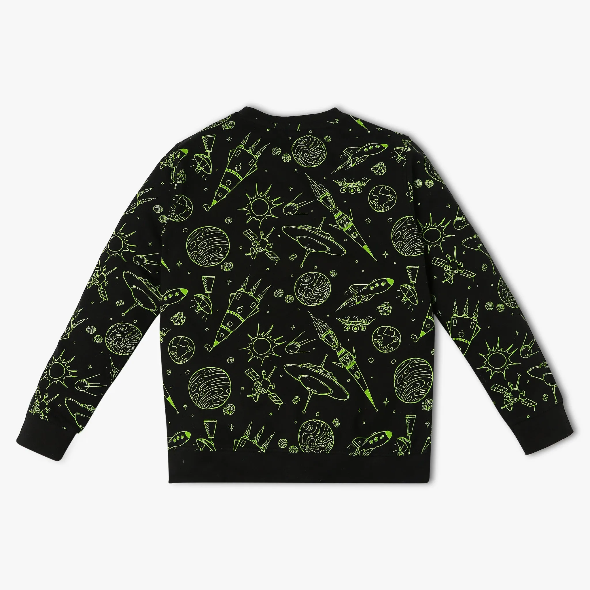 Boy's Regular Fit Printed Sweat Tees