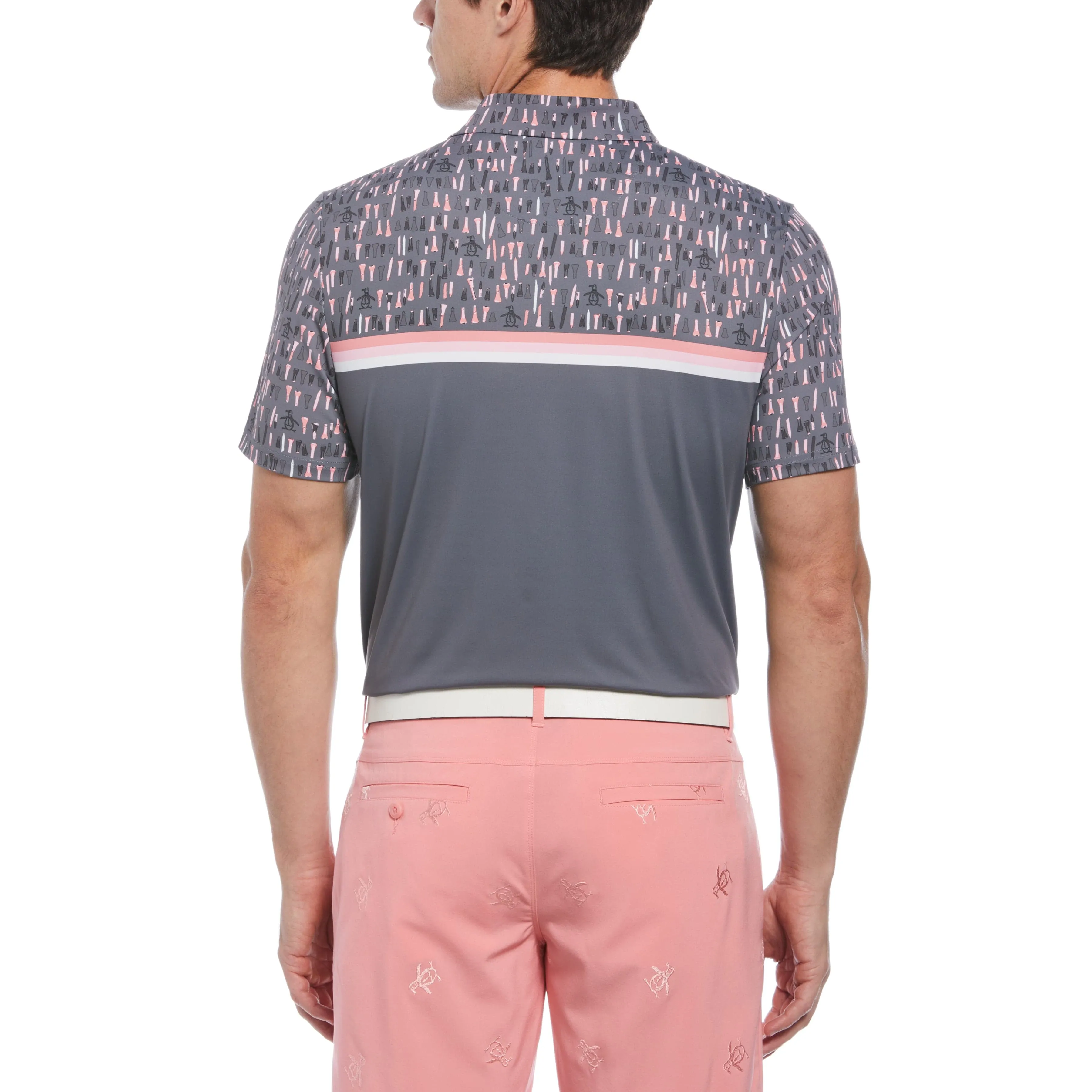 Broken Tees Novelty Block Print Golf Polo