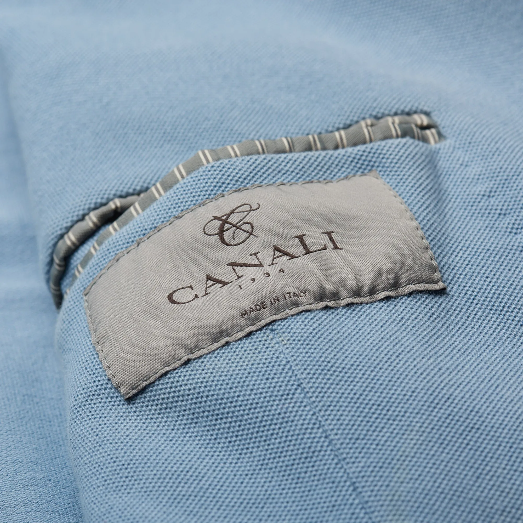 CANALI Light Blue Cotton Jacket EU 56 US 46