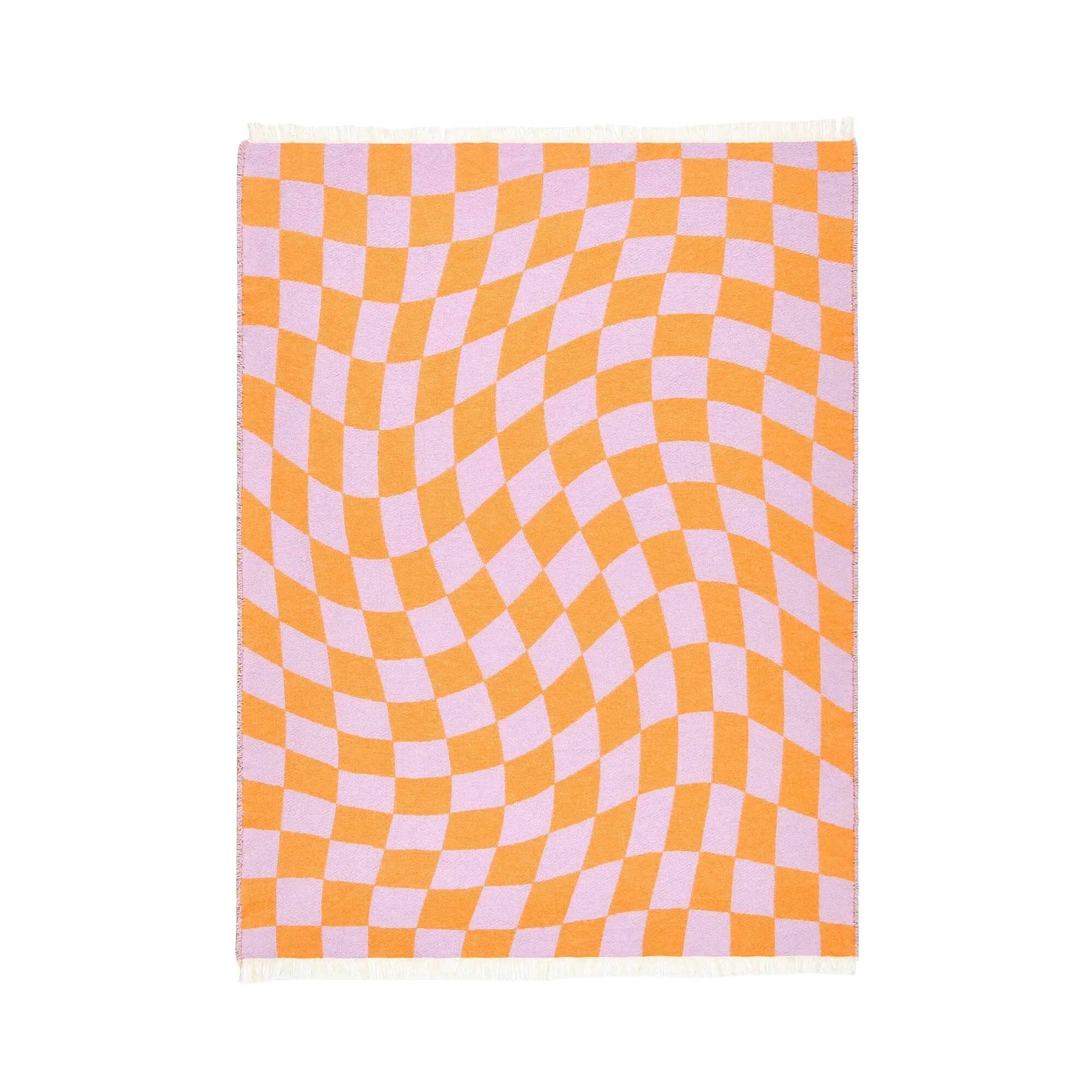 Checker Board Throw M Purple x orange