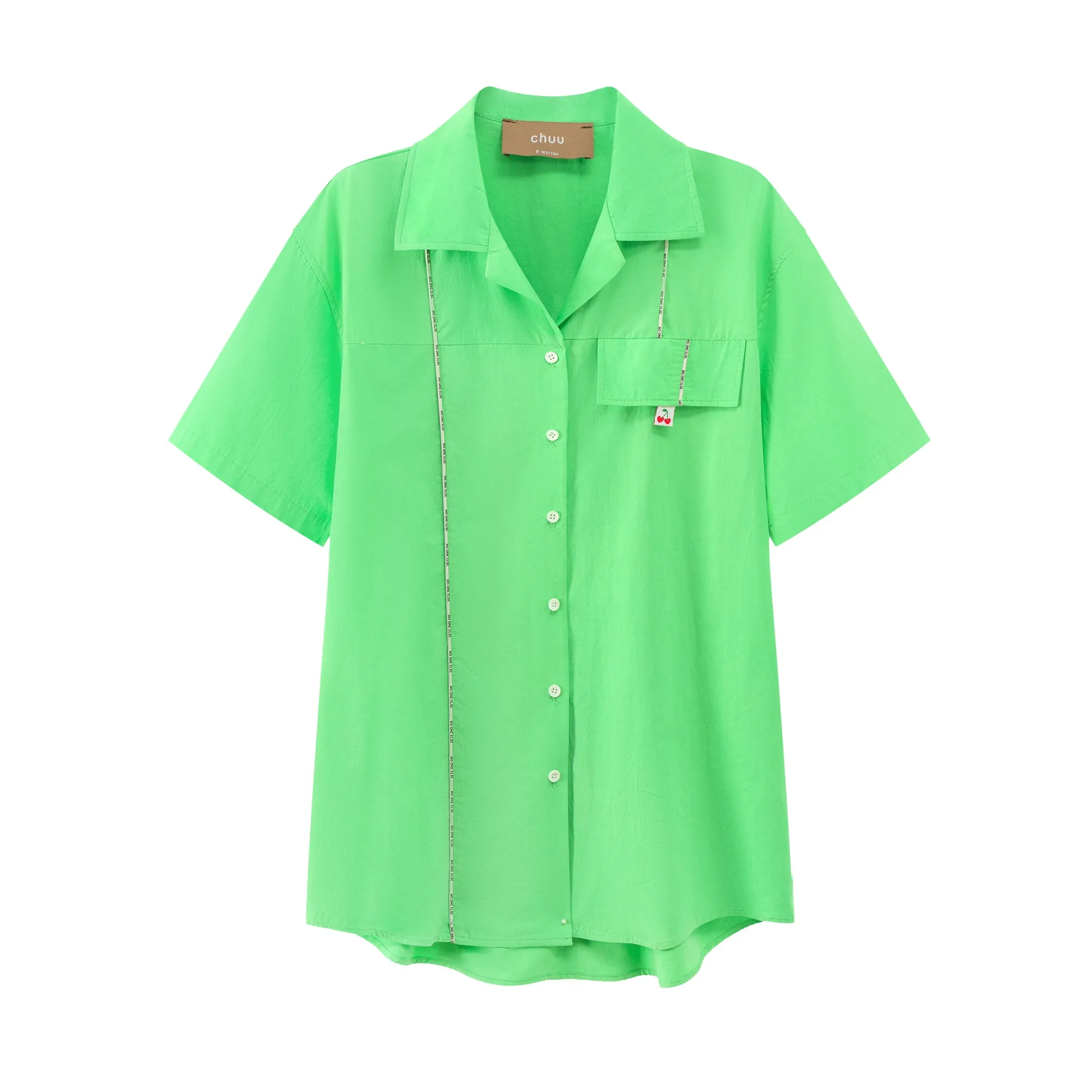 Cherry Detail Short Sleeve Loosefit Shirt