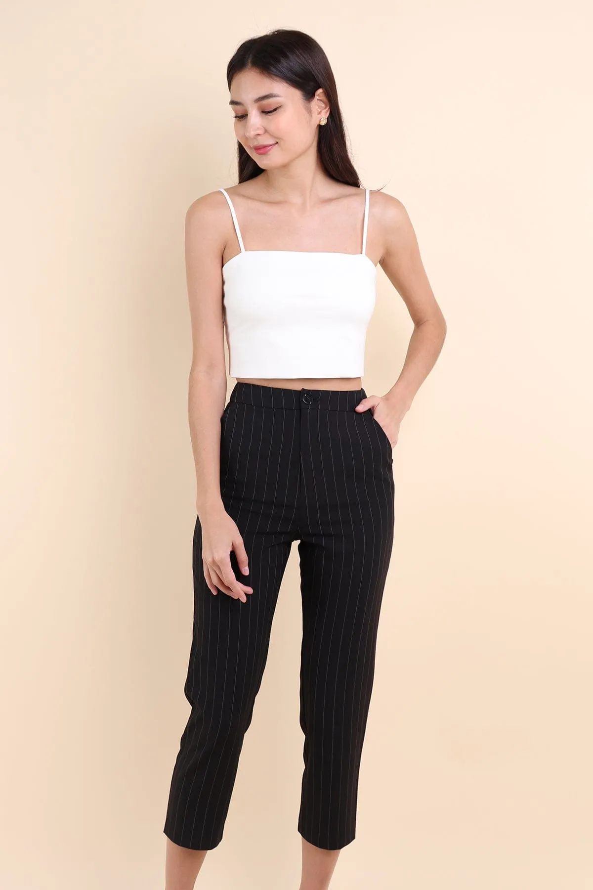 CLEO TAILORED PANTS IN BLACK