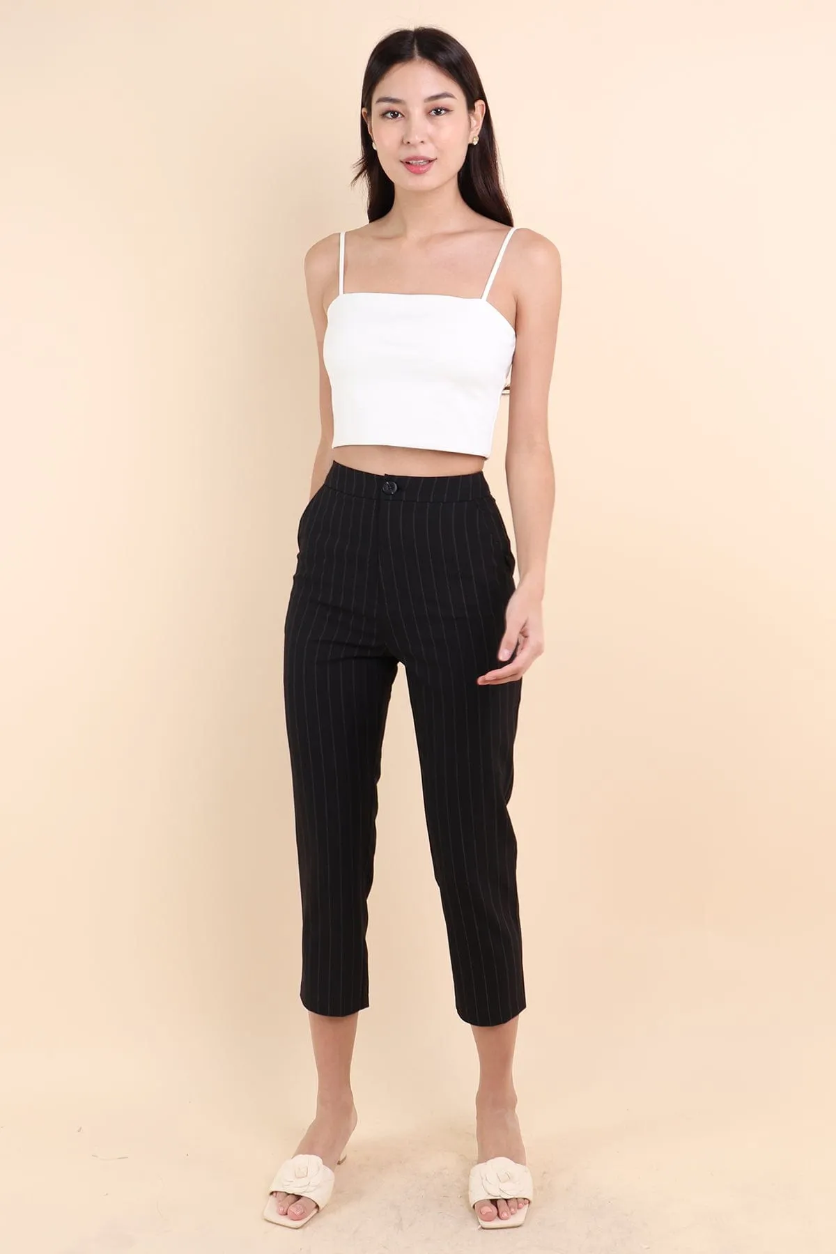 CLEO TAILORED PANTS IN BLACK