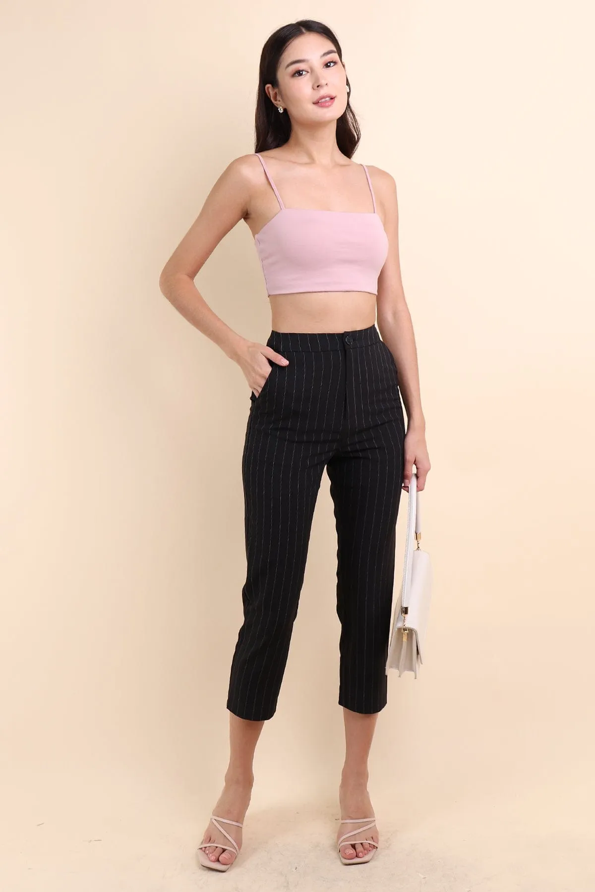 CLEO TAILORED PANTS IN BLACK