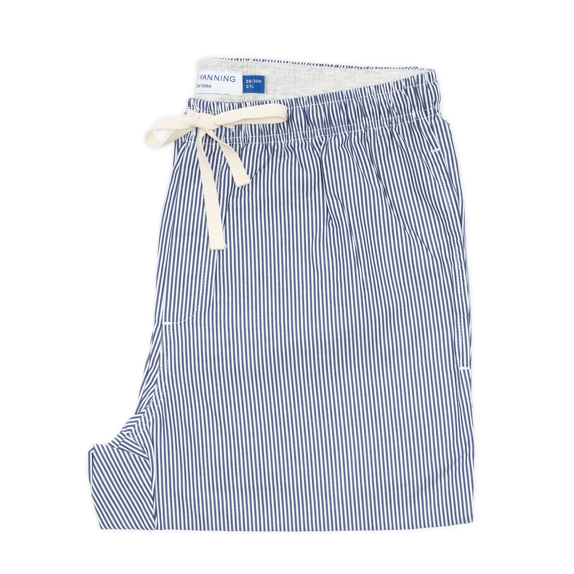 Cotton Pajama Pants - Navy Stripe