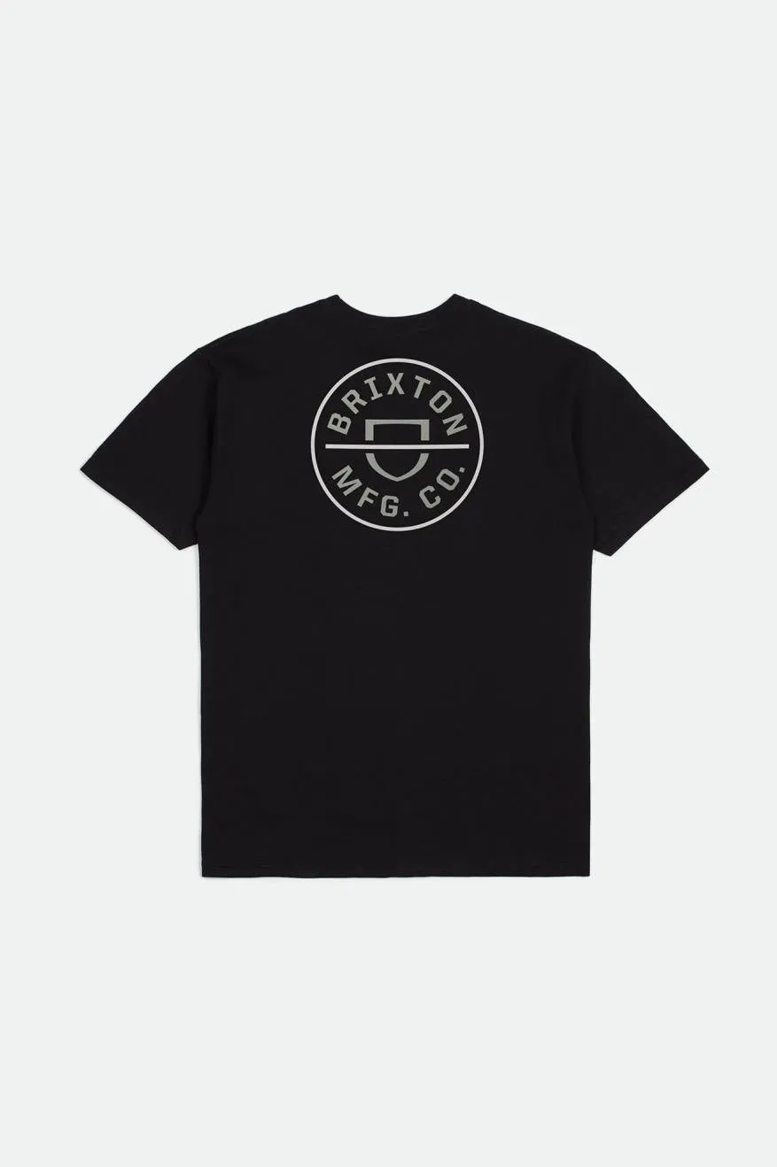 Crest II S/S Standard Tee - Black/Mineral Grey/White