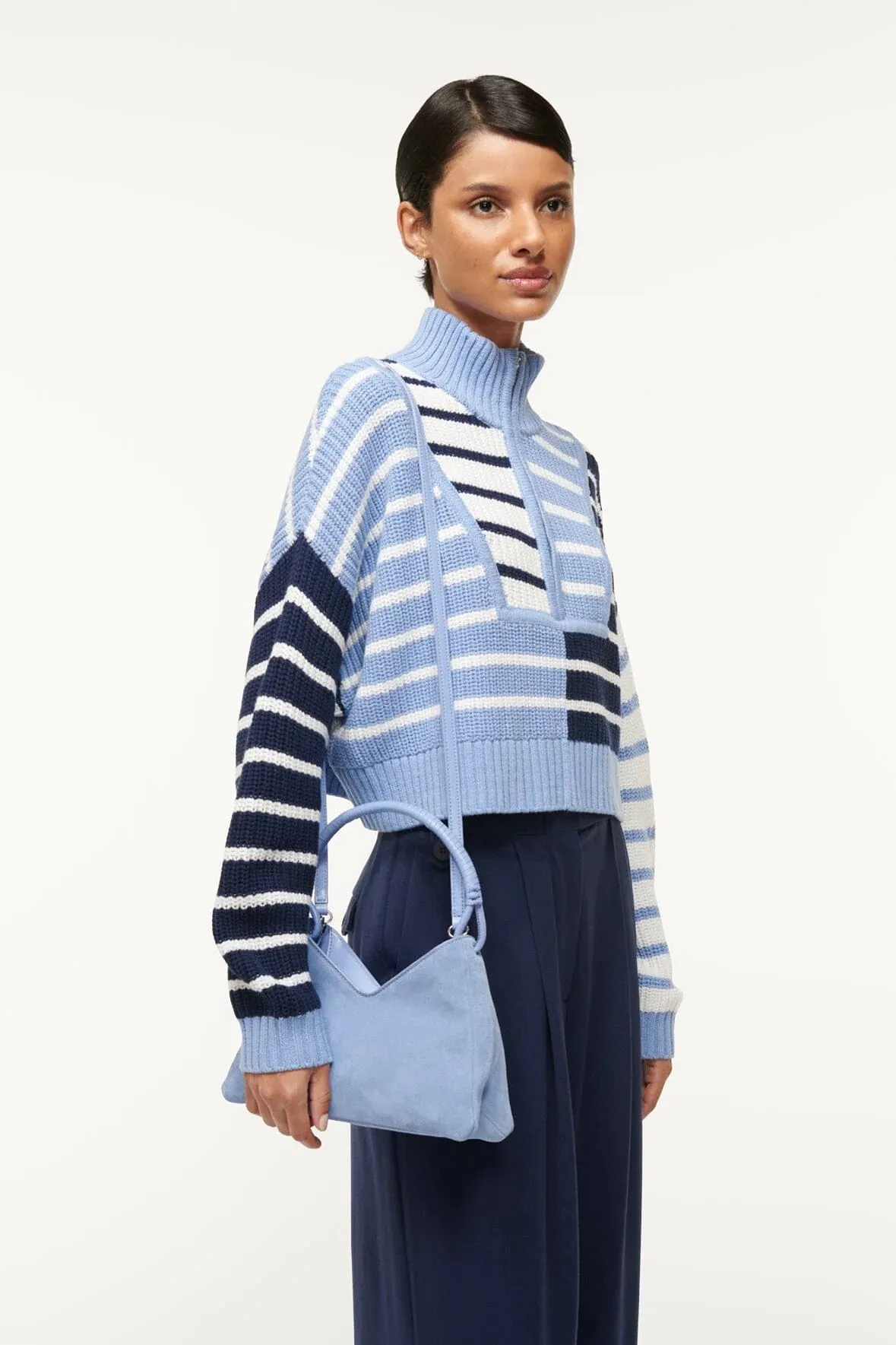 Cropped Hampton Sweater ~ Adriatic Stripe