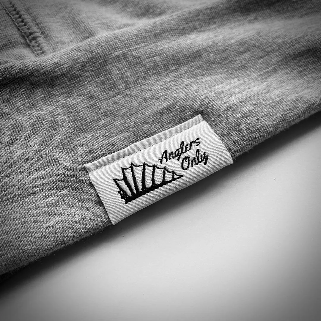 'Cross Stix' Lightweight Hoodie - Heather Grey