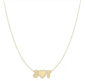 Custom Initial Bubble Letter Necklace