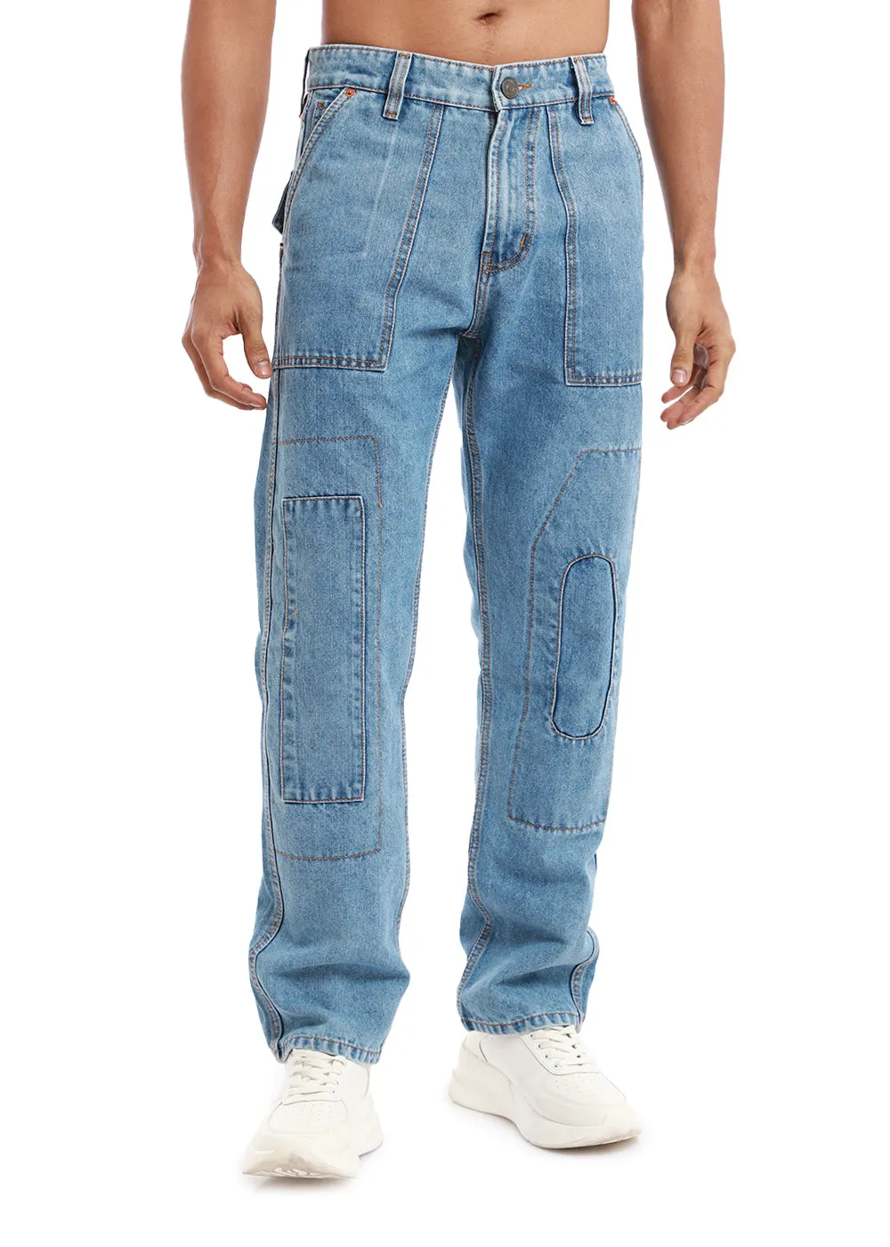 Dapper Celeste Blue Baggy fit Jeans