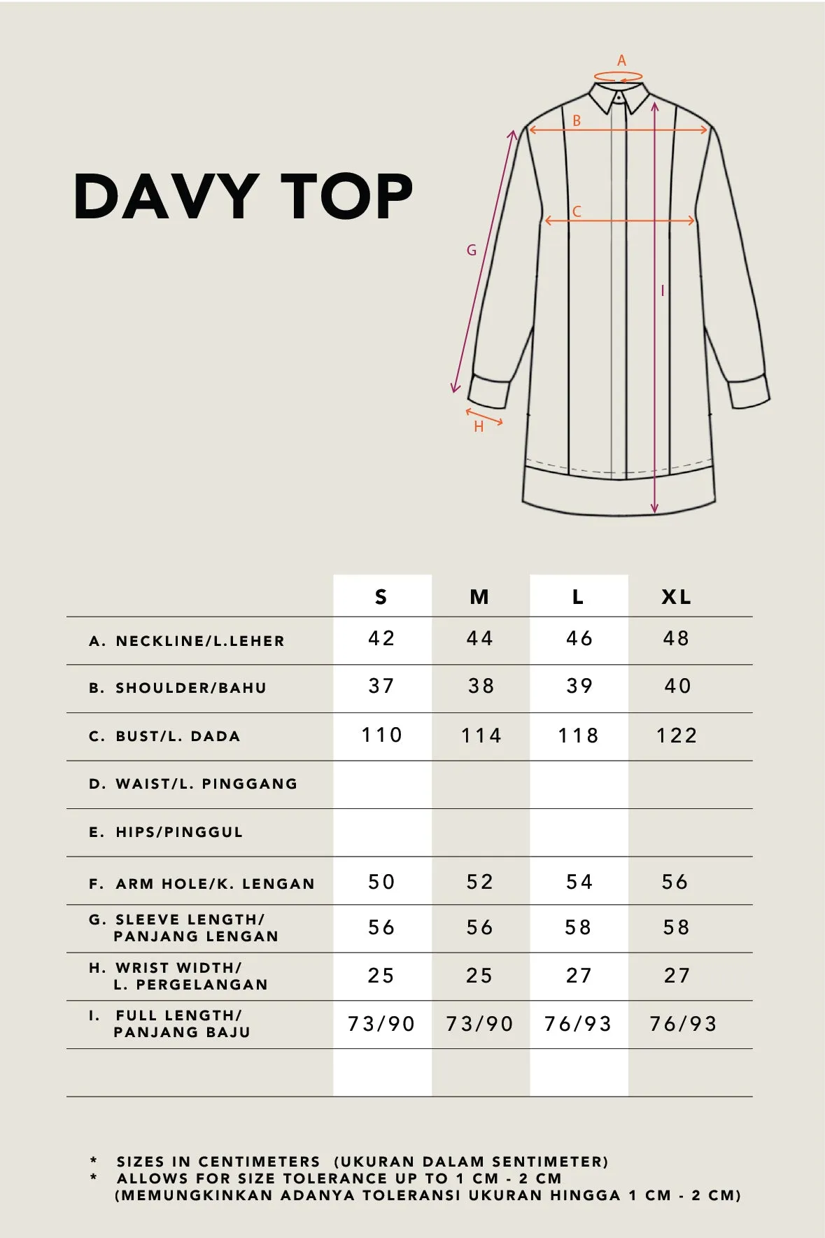 DAVY A-LINE TOP ASH