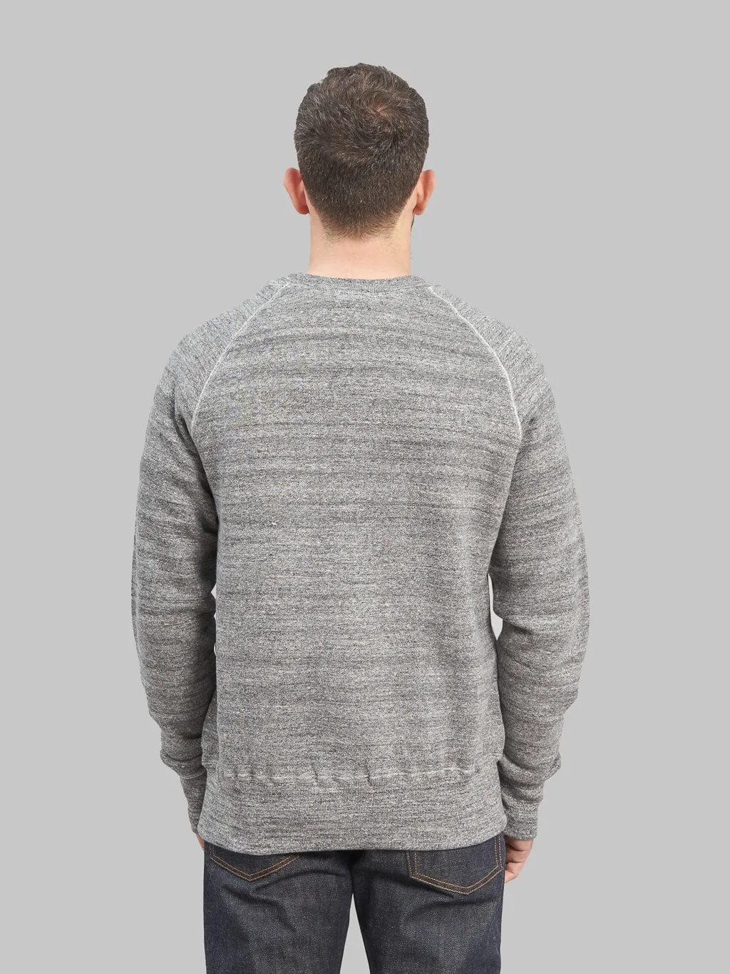 Denime By Warehouse & Co. "Lot. 261" 4-Needle Raglan Sweatshirt Dark Heather Grey