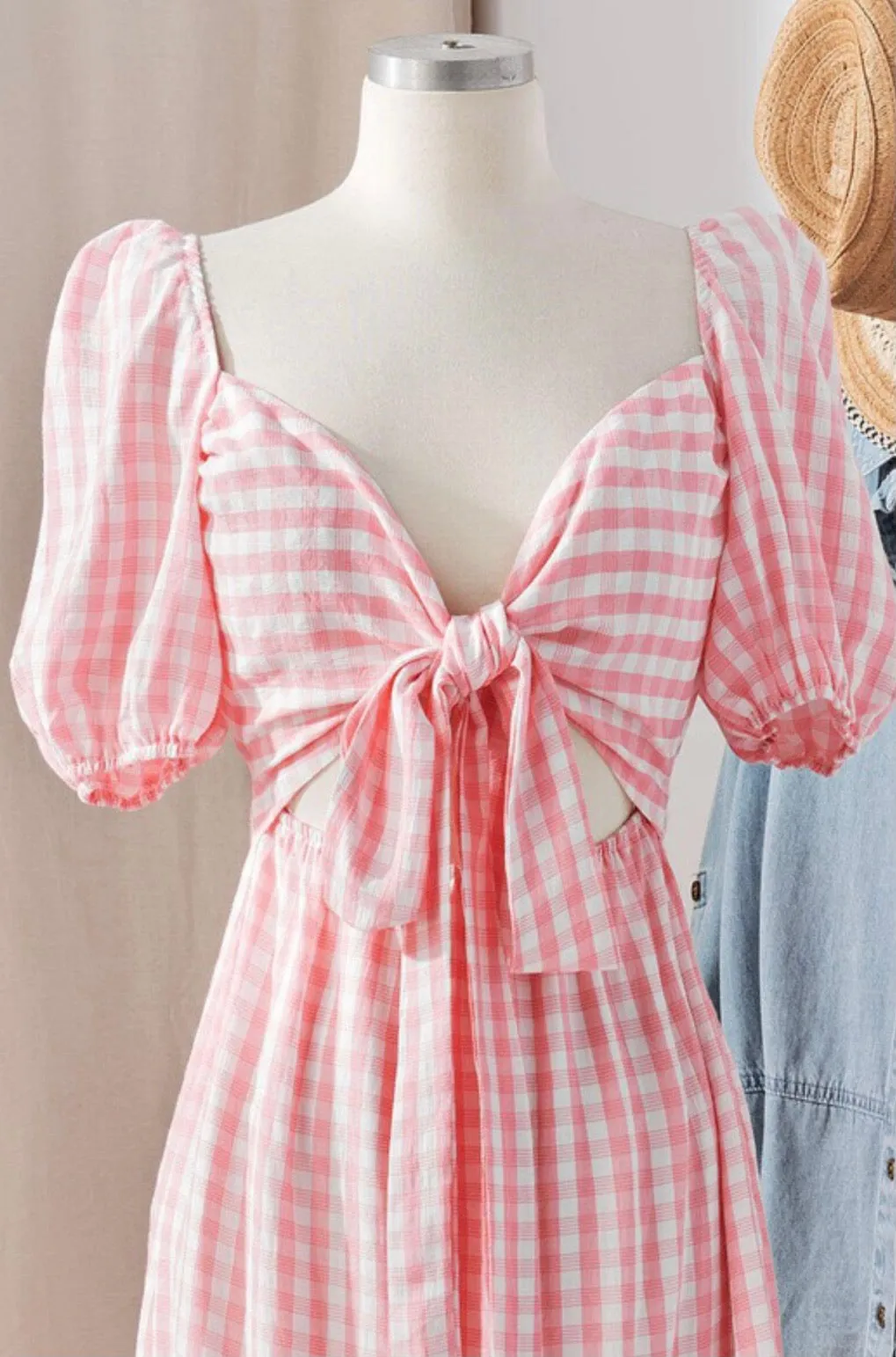 'Dixie' Tiered Prairie Gingham Sundress