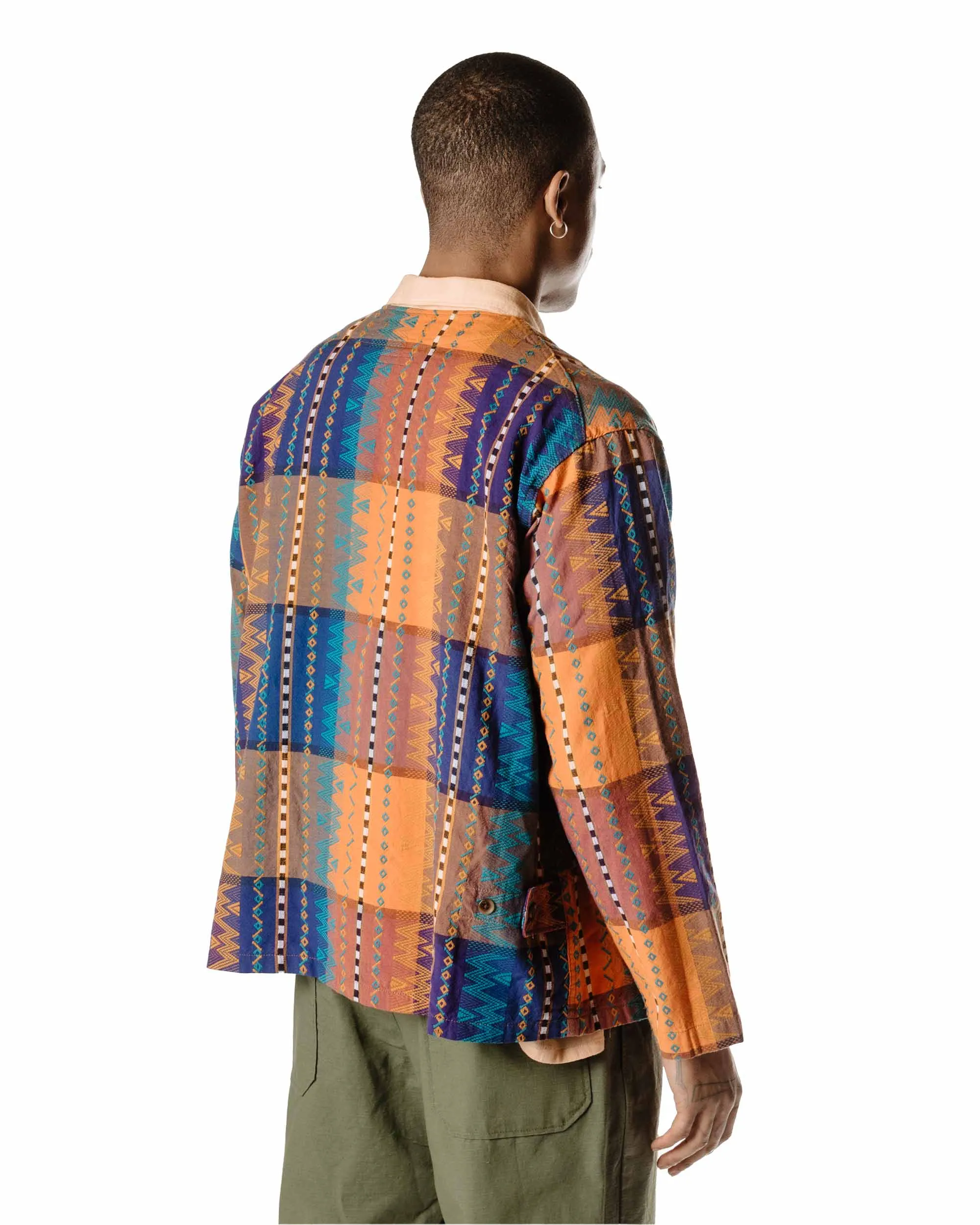 Engineered Garments Cardigan Jacket Blue/Orange Dobby