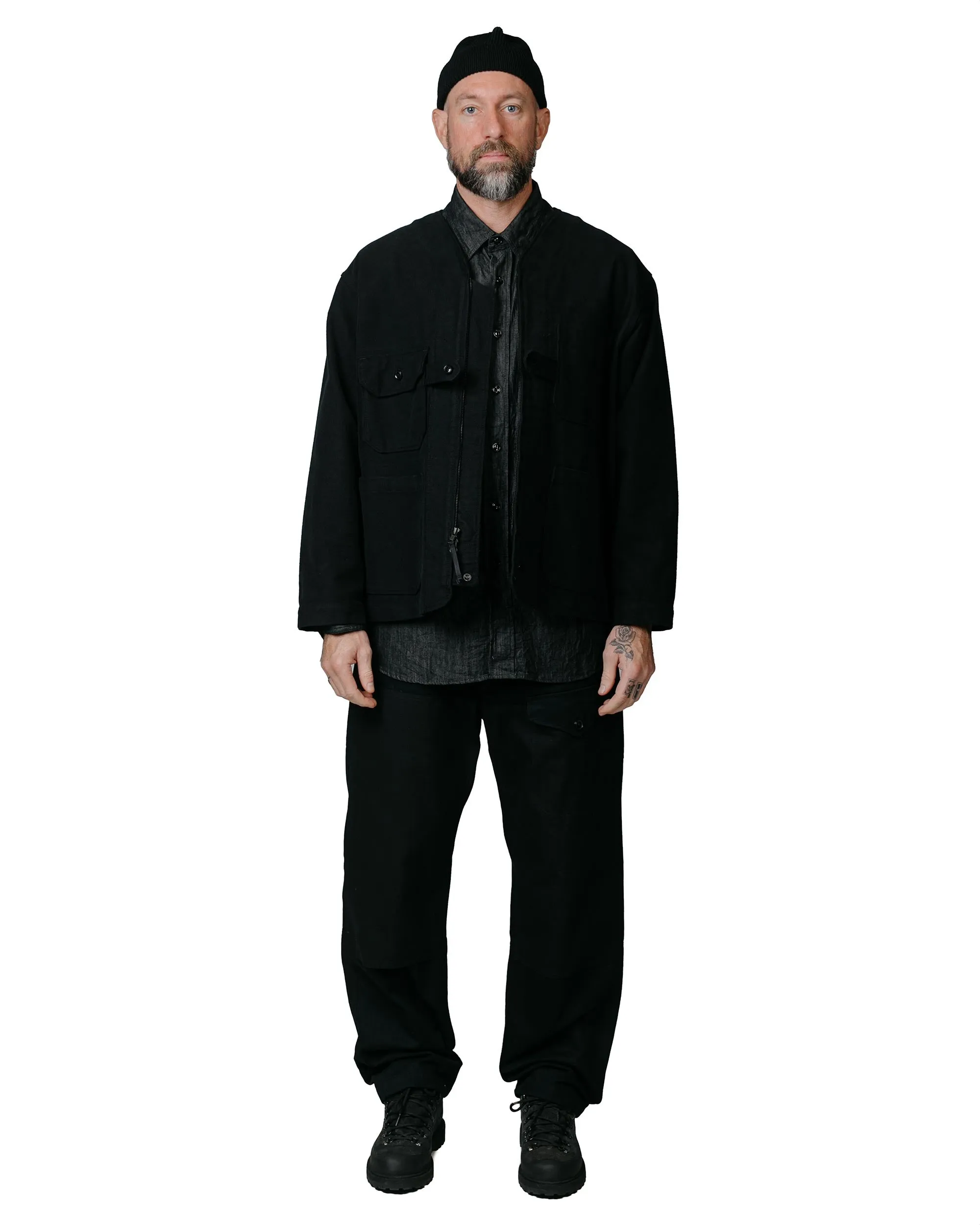 Engineered Garments Field Pant Black Cotton Herringbone Twill