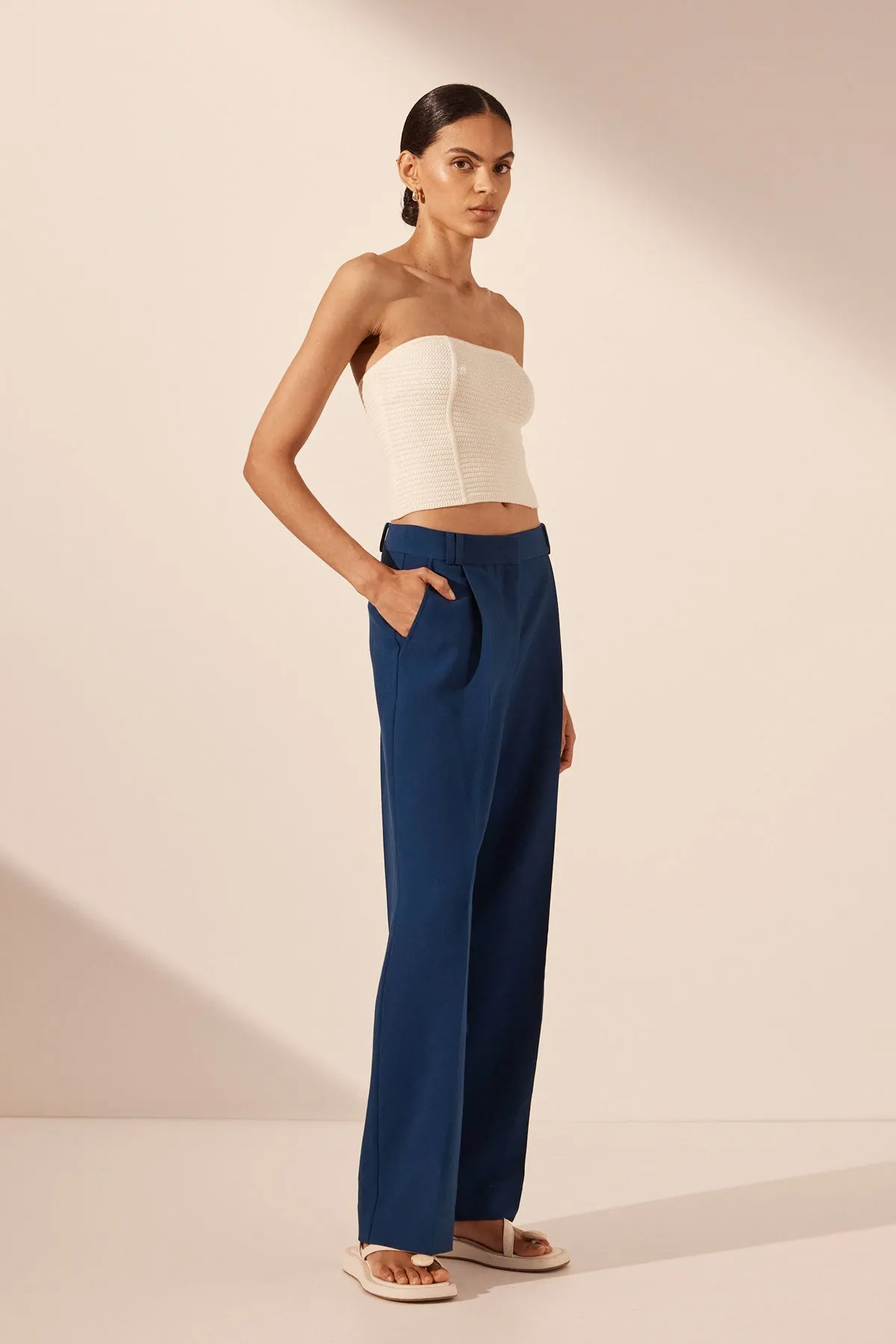 EVE PANELLED TUBE TOP - COCONUT