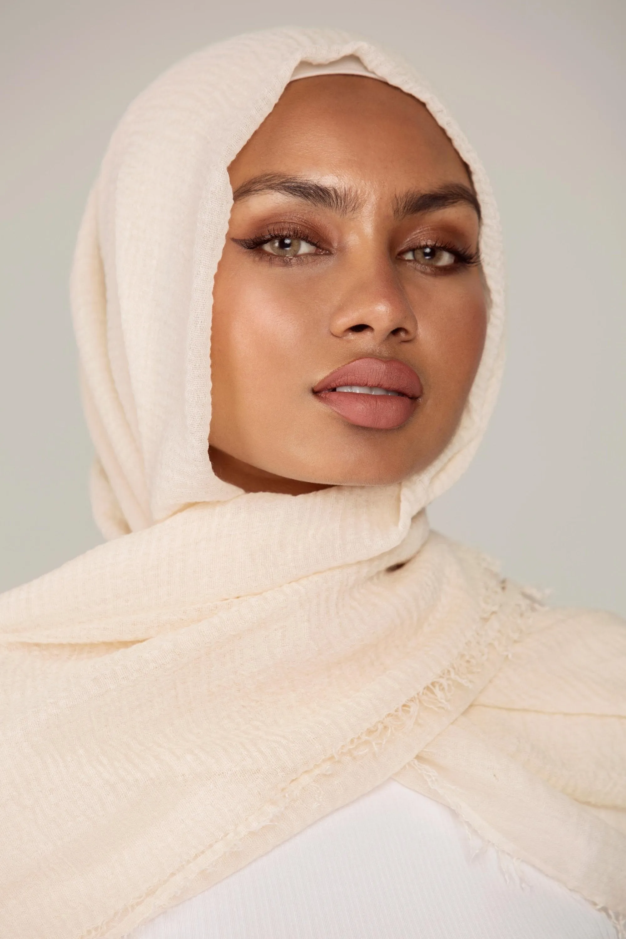 Everyday Crinkle Hijab - Alabaster