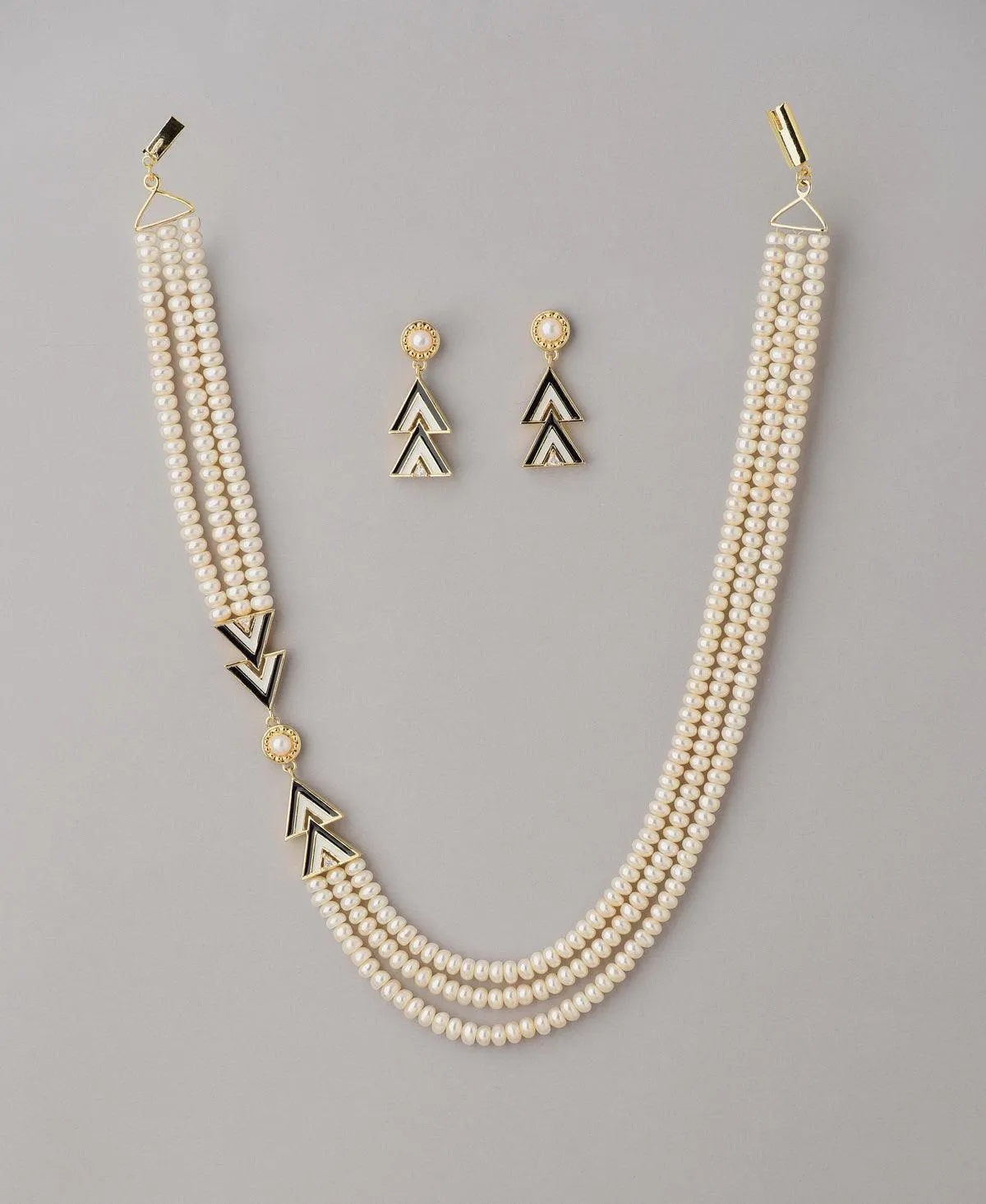 Exquisite Real Pearl Necklace Set