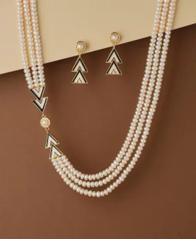 Exquisite Real Pearl Necklace Set