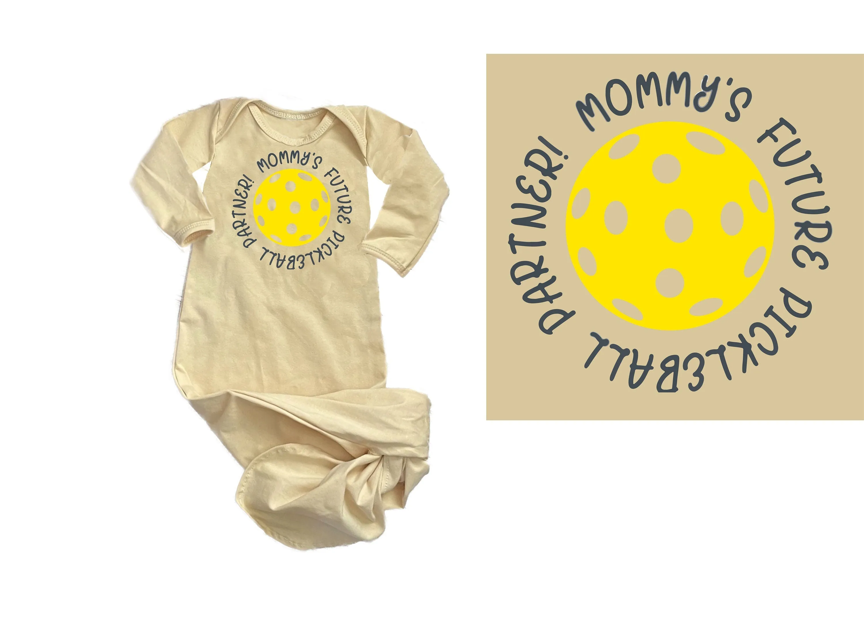 Future Mommy Or Daddy Pickleball Partner | Infant Knotted Sleeper