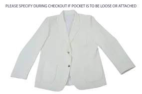 Gents Plain Blazer - Cream (Fitted Pocket)