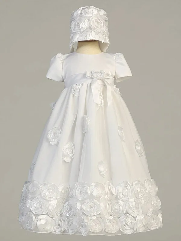 Girls White Christening & Baptism Gown - Clarice