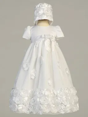 Girls White Christening & Baptism Gown - Clarice