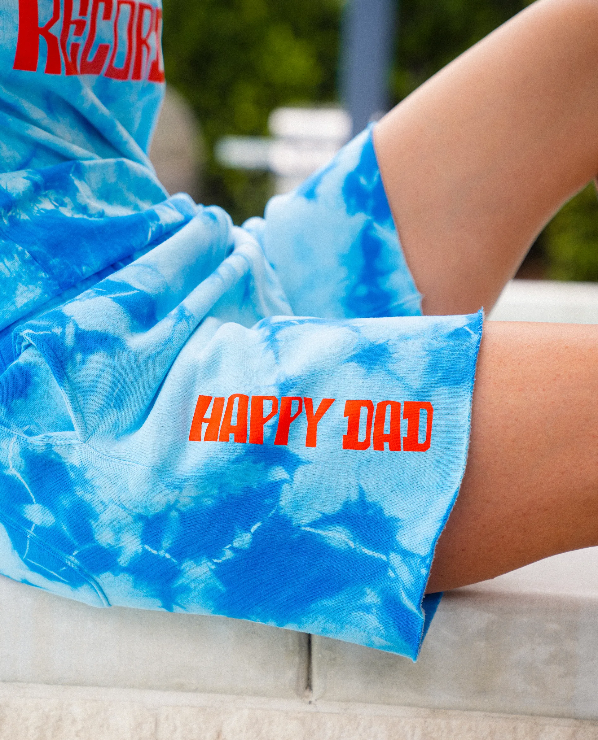 Happy Dad x Death Row Tie Dye Shorts (Blue)