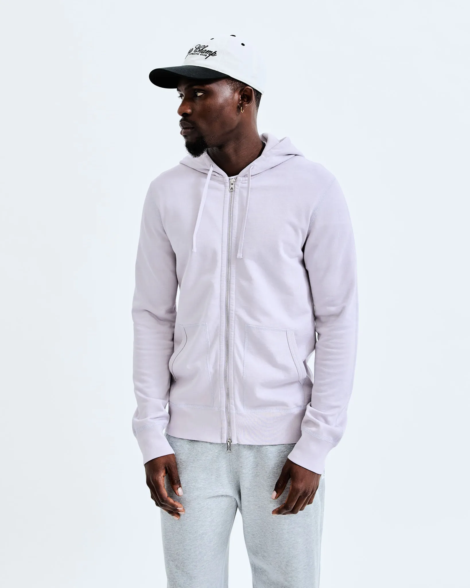 Lightweight Terry Slim Zip Hoodie