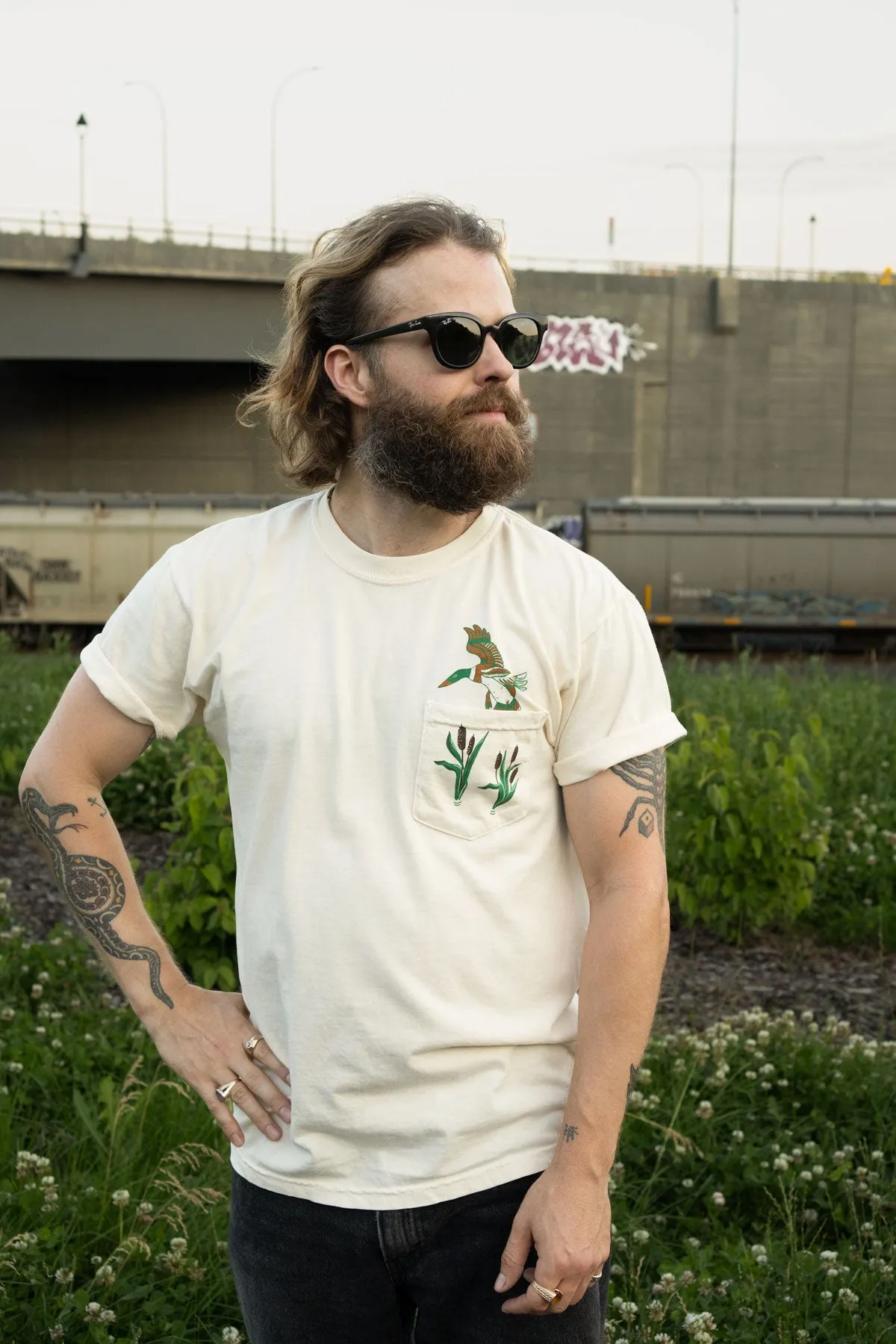 Mallard (Cream) Pocket Tee