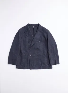 Marzotto Wool Silk Linen Soft Double Breasted Blazer