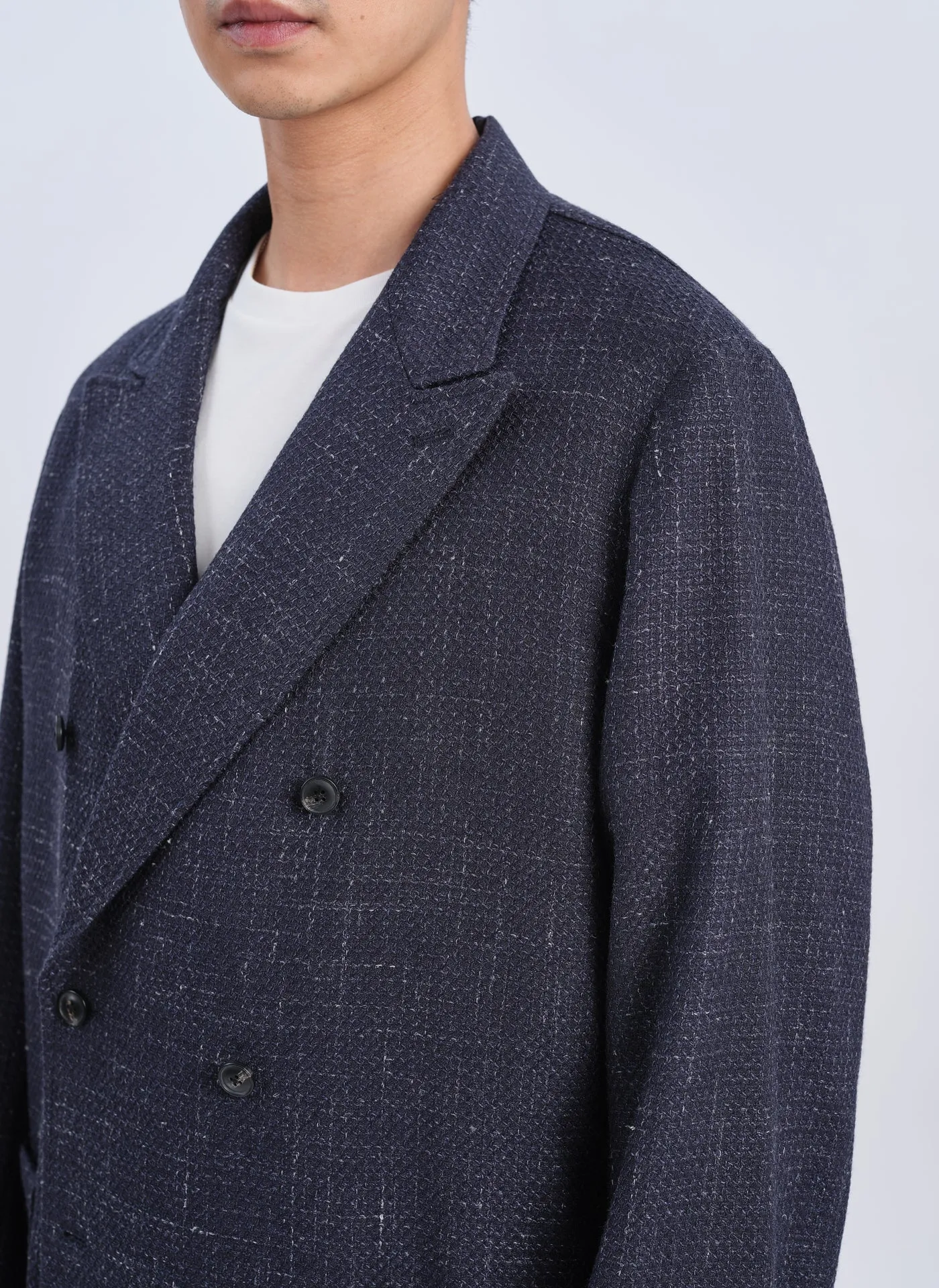 Marzotto Wool Silk Linen Soft Double Breasted Blazer