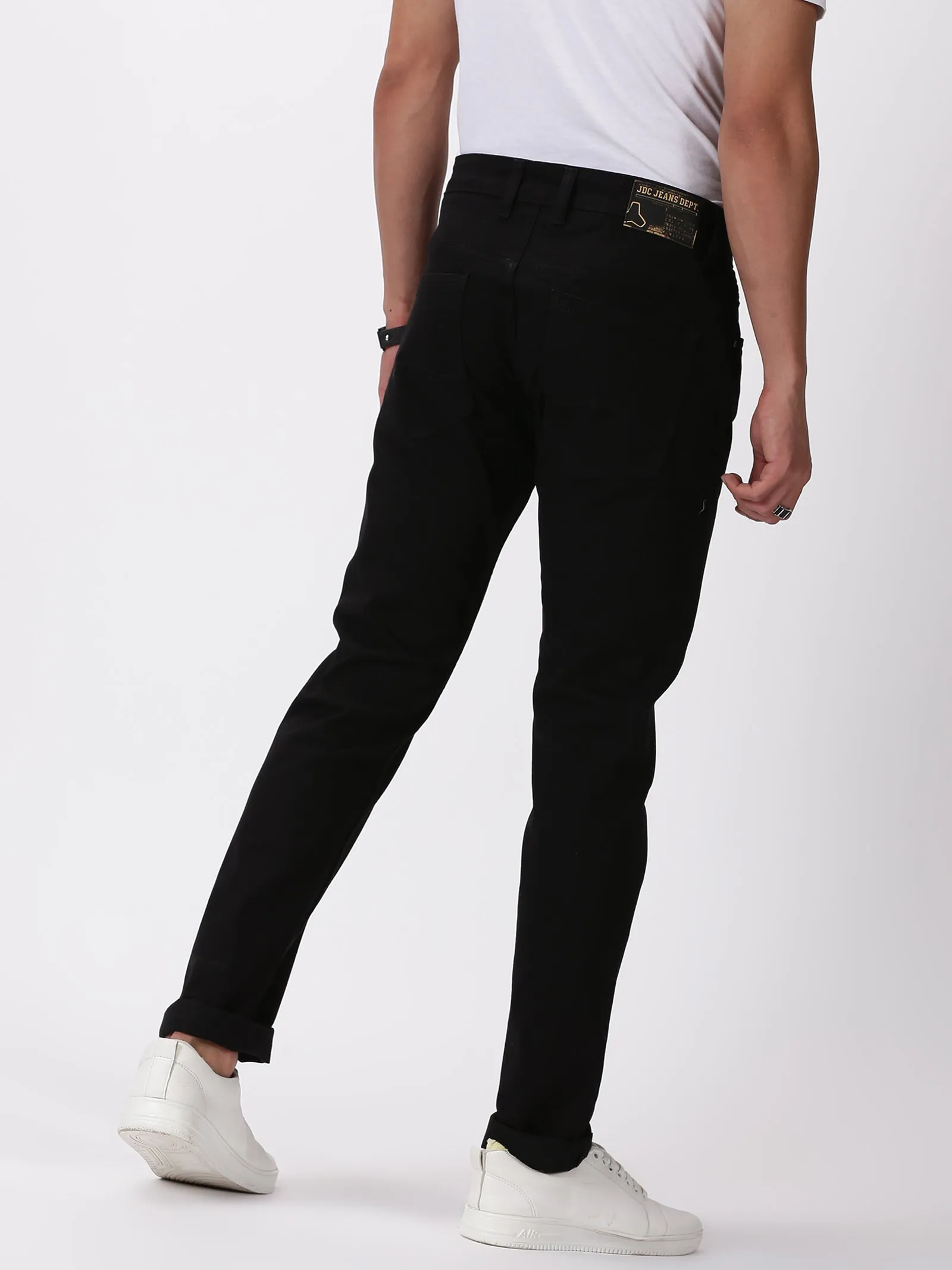 MEN'S BLACK SOLID JASON FIT JEANS