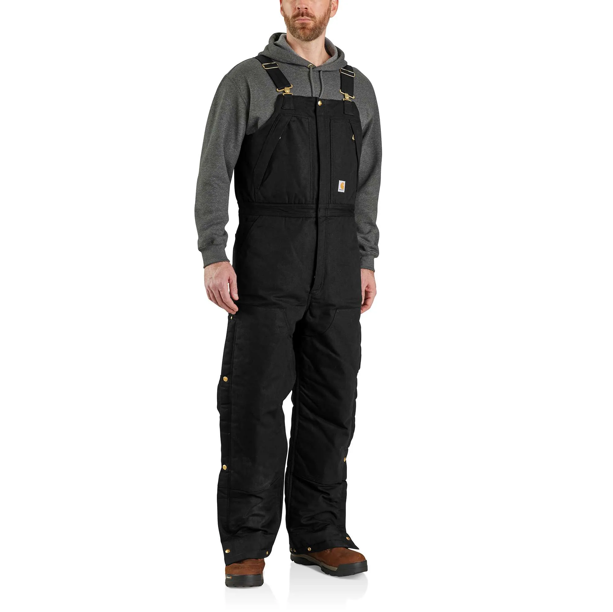 Mens Loose Fit, Firm Duck Fabric, Insulated Bib Overall with Extreme Warmth Rating of 4